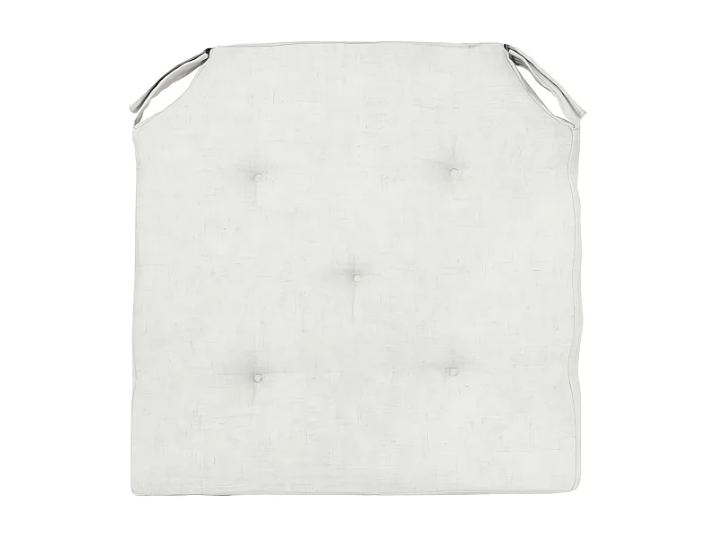 Dessus de chaise lin 40x40x4 cm LINEN blanc, par Soleil d'Ocre