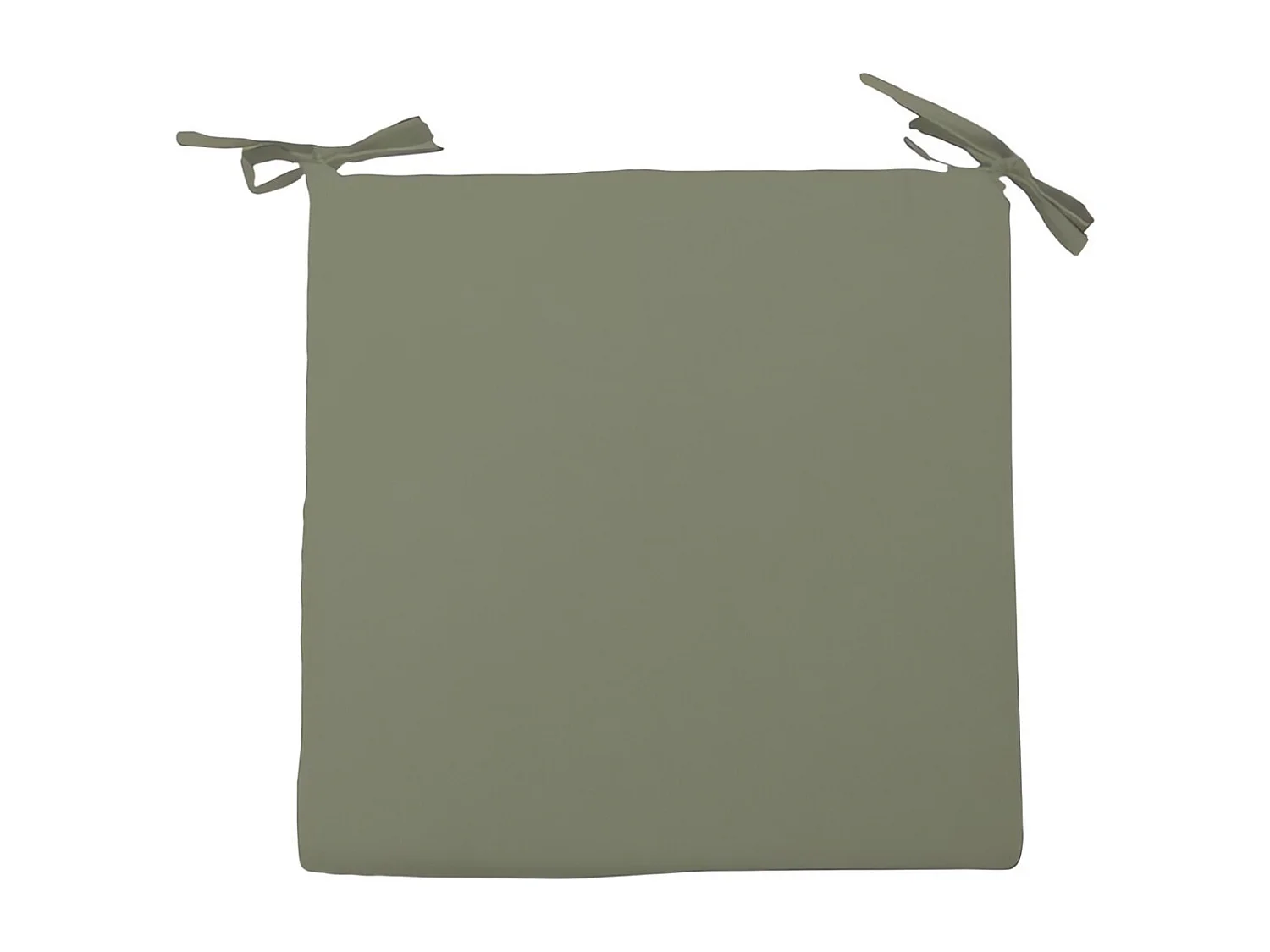 Cojin de silla 40x40x3 cm ALIX verde caqui, por Soleil d'ocre