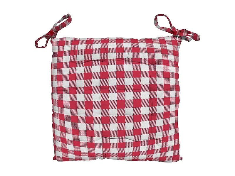 Cojin de silla de algodón 40x40x5 cm VICHY, por Soleil d'Ocre