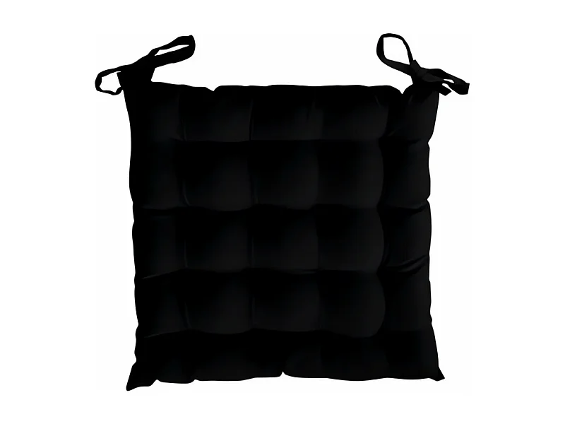 Cojin de silla acolchado 40x40 cm ALIX negro