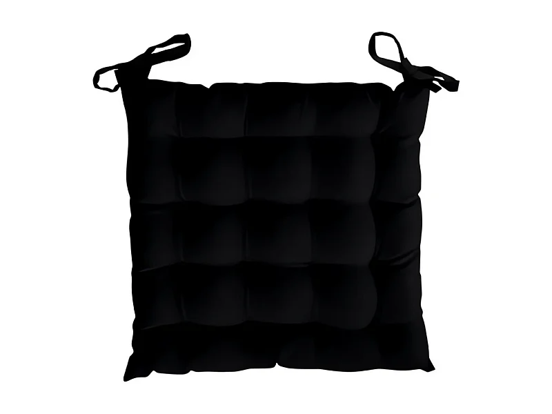 Cojin de silla acolchado 40x40 cm ALIX negro