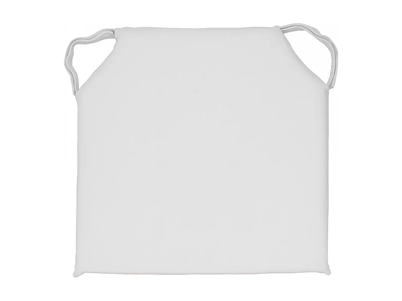 Cojin de silla de algodón lavado 40x40x4 cm SPIRIT blanco, de Soleil d'Ocre