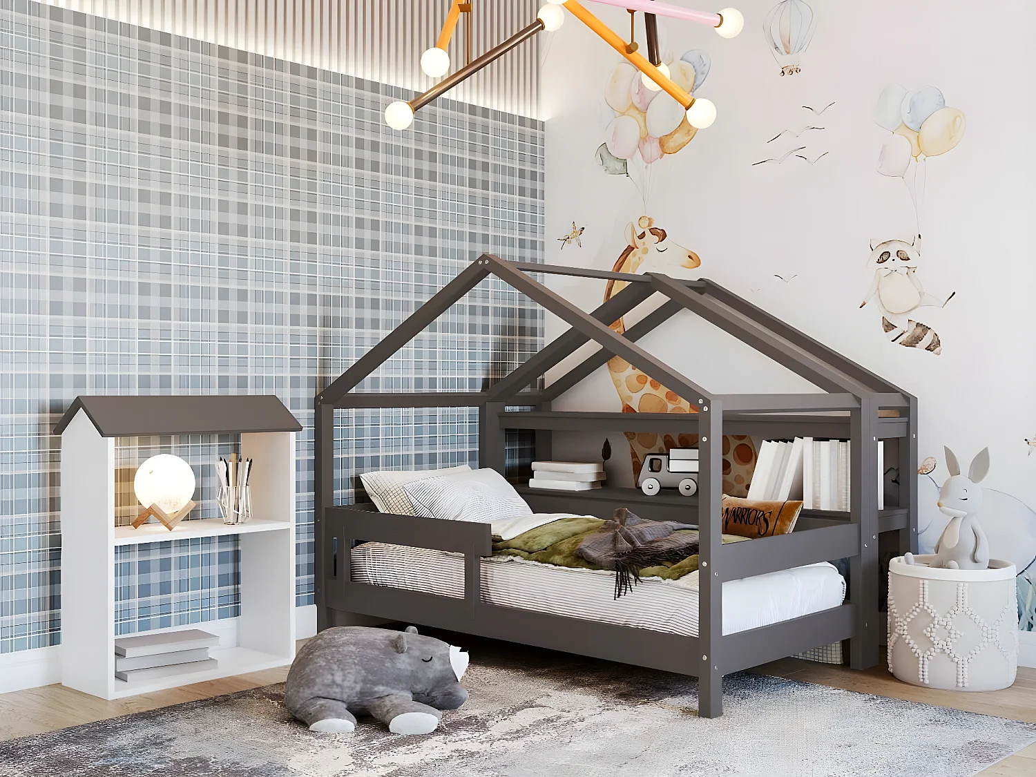 Kinderplanken HUS CS65 2S 65x27x86 Zwart