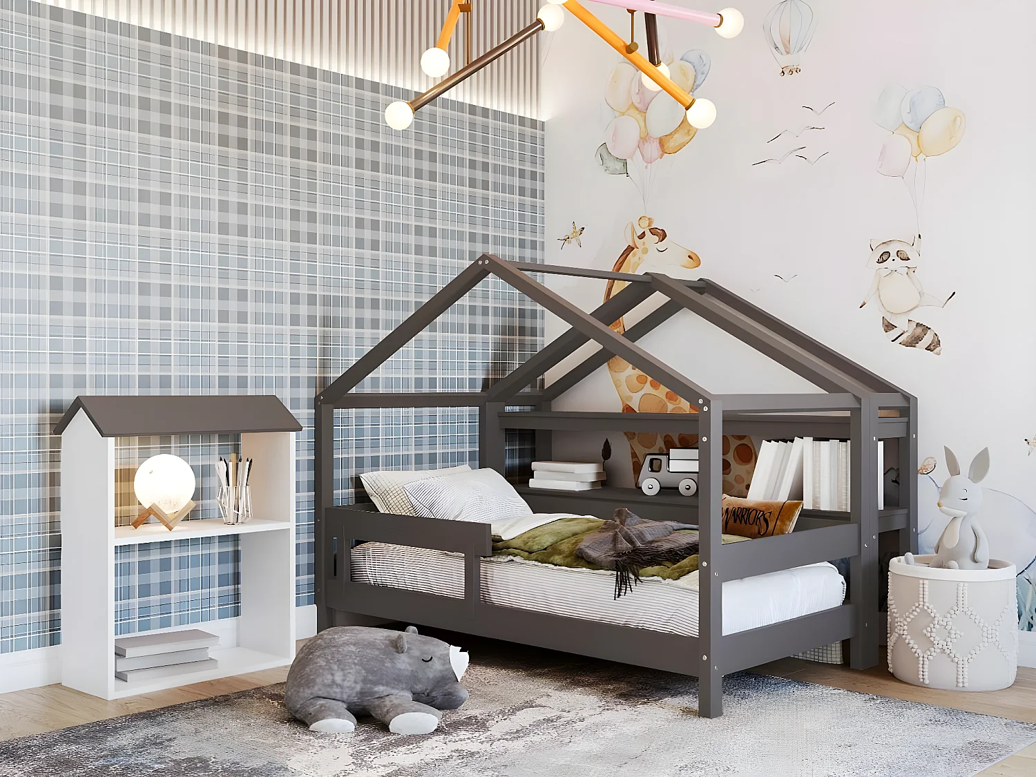 Kinderplanken HYTTE CS169 2S 169x35x135 Zwart