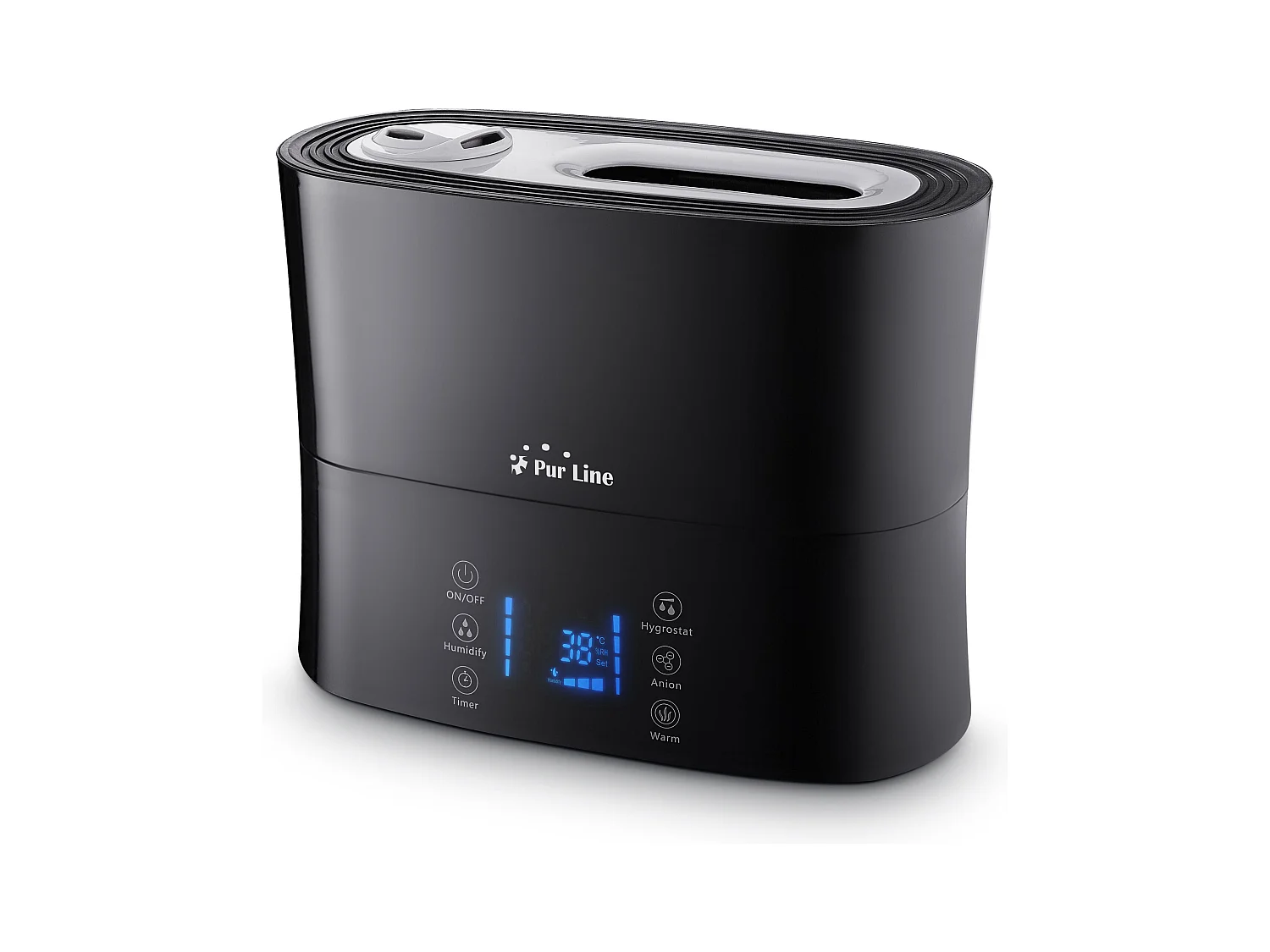 Humidificateur à ultrasons à vapeur chaude ou tiède pour 35 m²