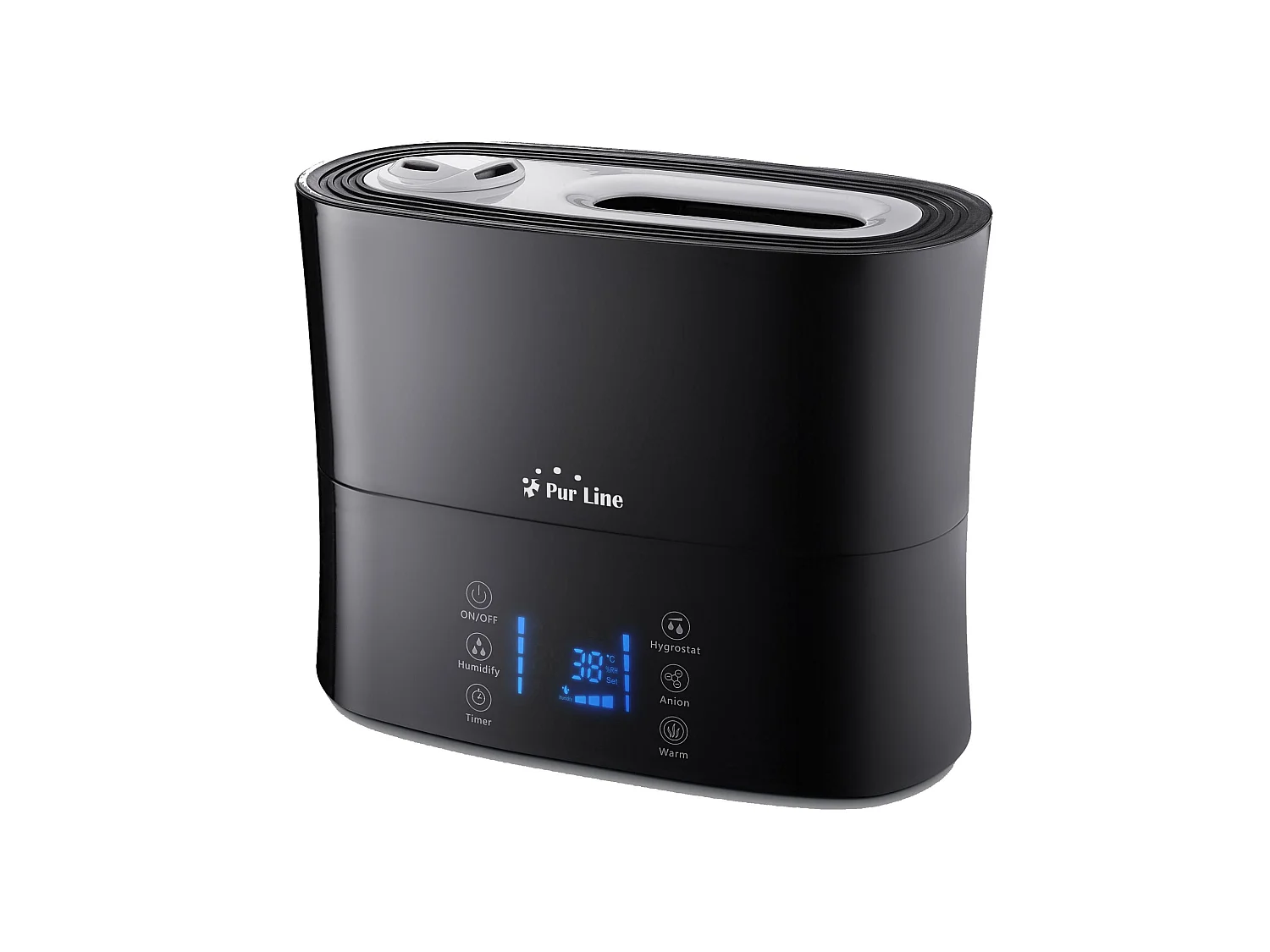 Humidificateur à ultrasons à vapeur chaude ou tiède pour 35 m²