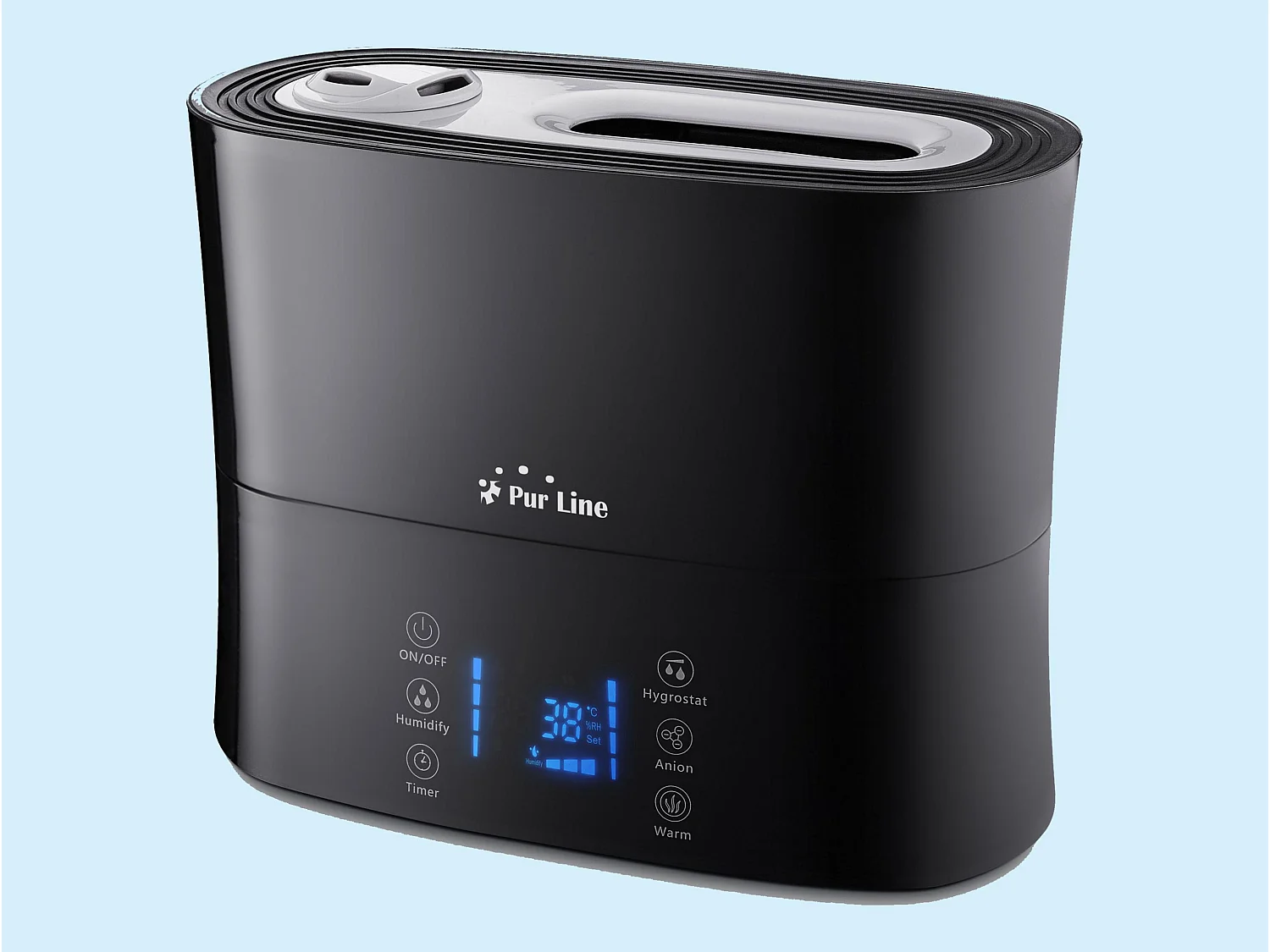 Humidificateur à ultrasons à vapeur chaude ou tiède pour 35 m²