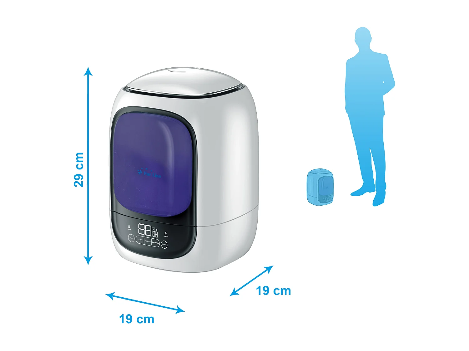 Humidificador de ultrasonidos 28W vapor 30m2