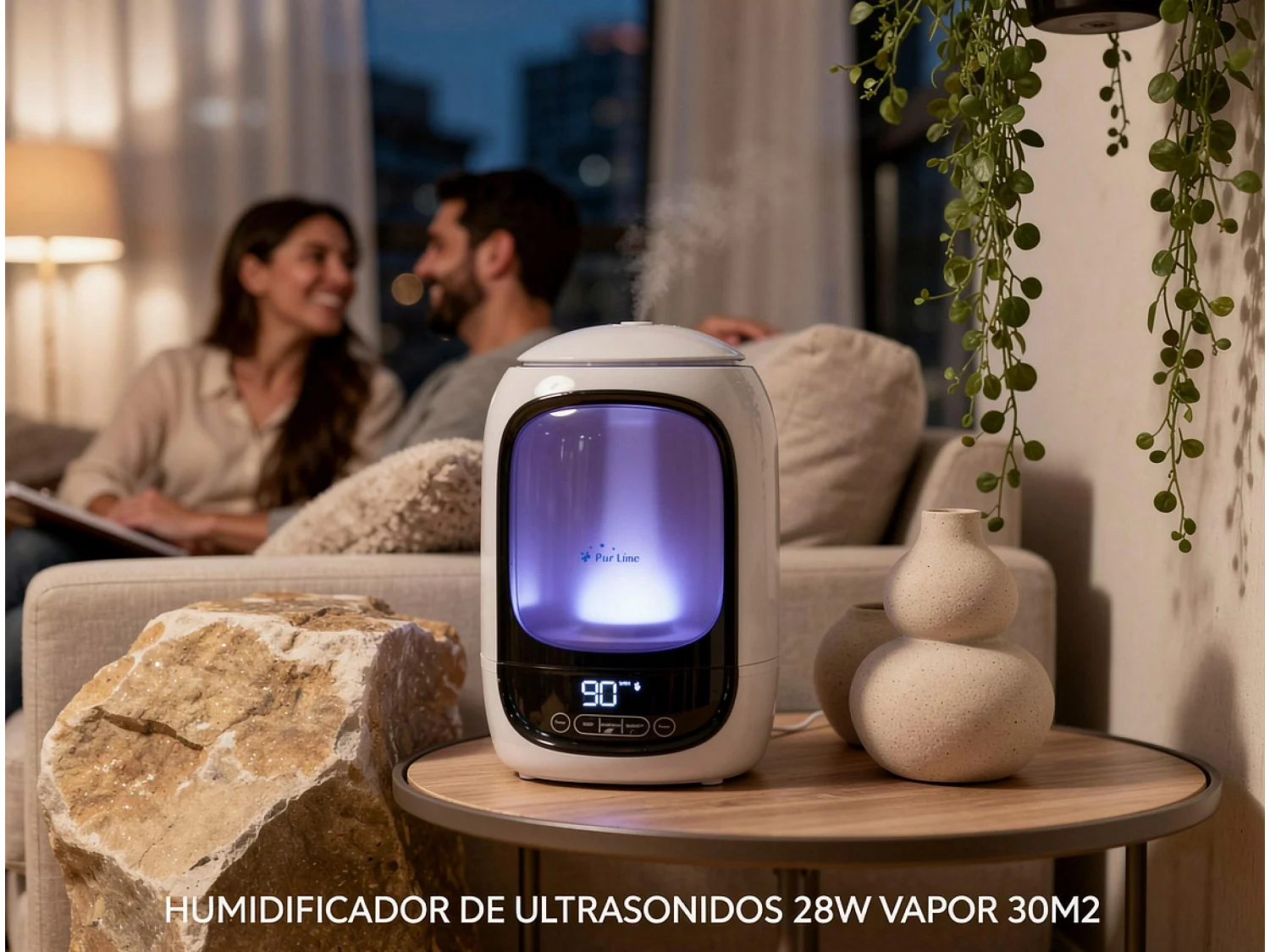 Humidificateur à ultrasons à vapeur pour 30 m²