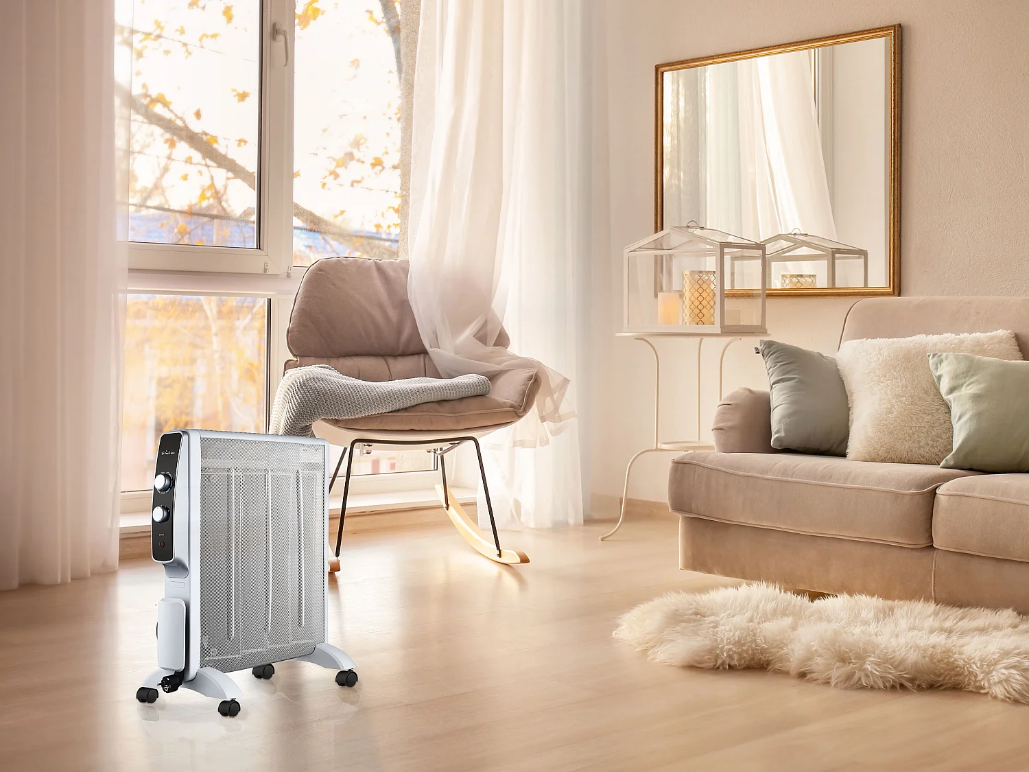 Mica elektrische radiator met thermostaat