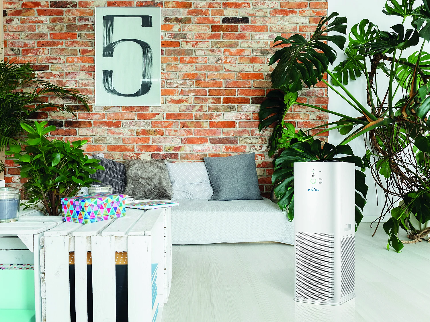 Luchtreiniger met 2 HEPA filters en geïoniseerde lucht voor 90m2