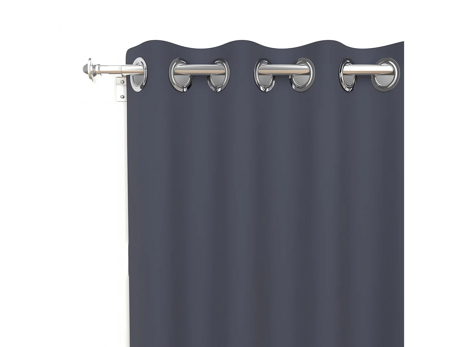 Cortina lisa con ojales antiarrugas 135x250 cm ALIX blue jeans