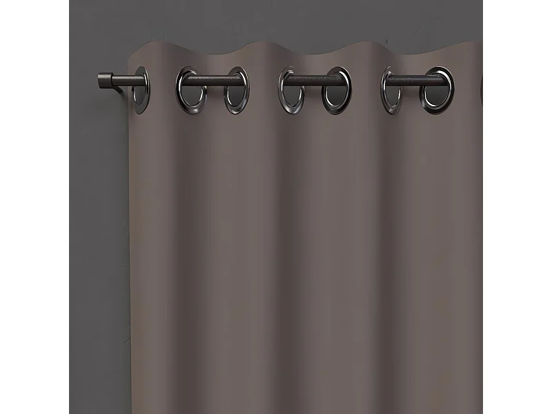 Cortina con ojales 135x180 cm BLACKOUT moka