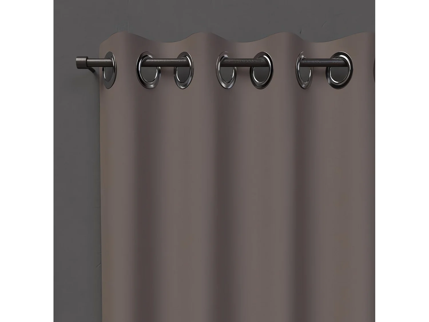 Cortina con ojales 135x180 cm BLACKOUT moka