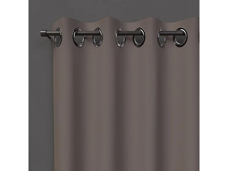 Cortina con ojales 135x180 cm BLACKOUT moka