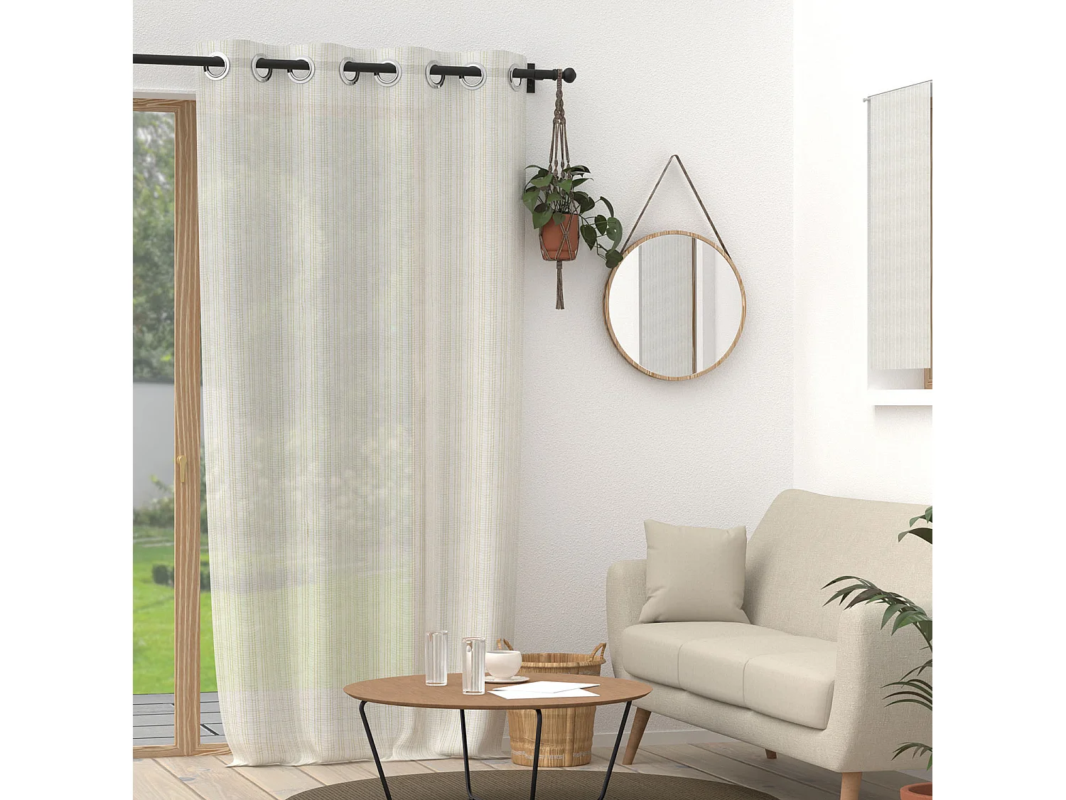 Cortina con ojales 135x250 cm BELLA oro, por Soleil d'ocre