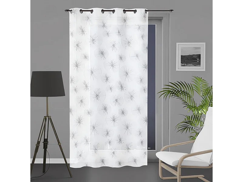 Voilage à oeillets 135x250 cm LIONEL blanc par Soleil d'ocre