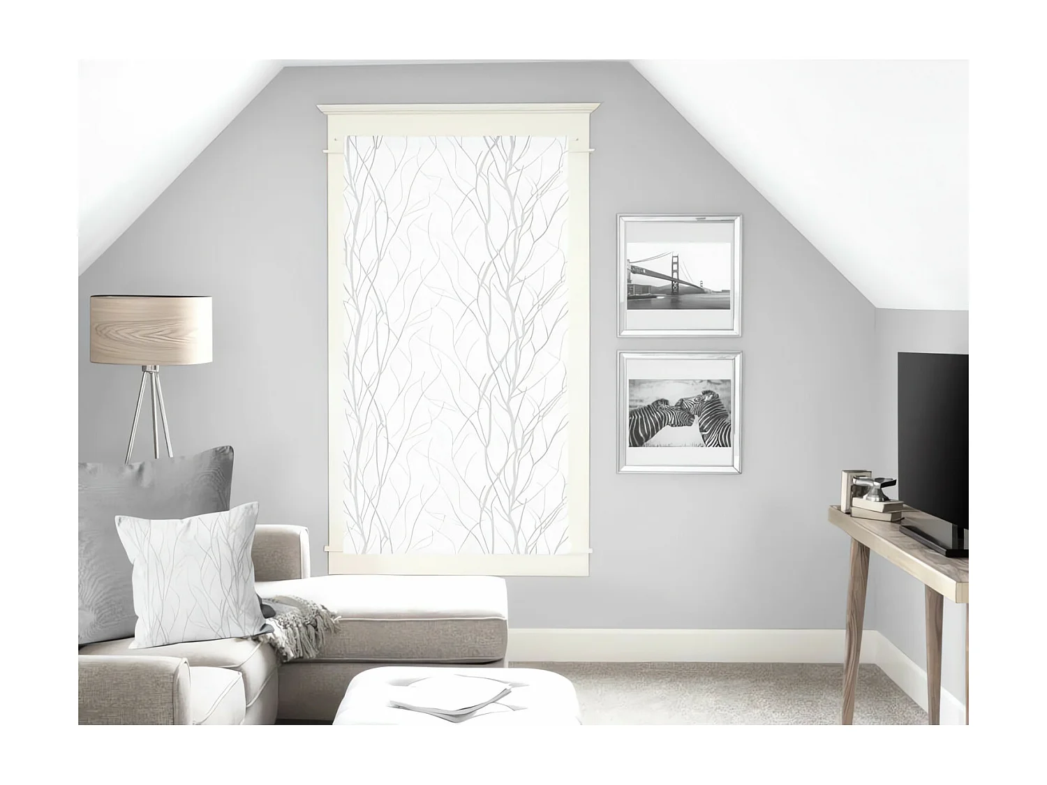 Visillo para ventana 60x120 cm LIANE blanc, de Soleil d'Ocre