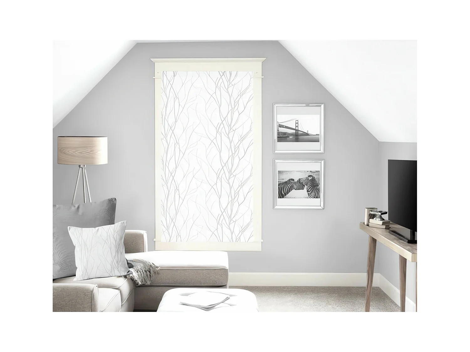 Brise bise 60x120 cm LIANE blanc, par Soleil d'ocre