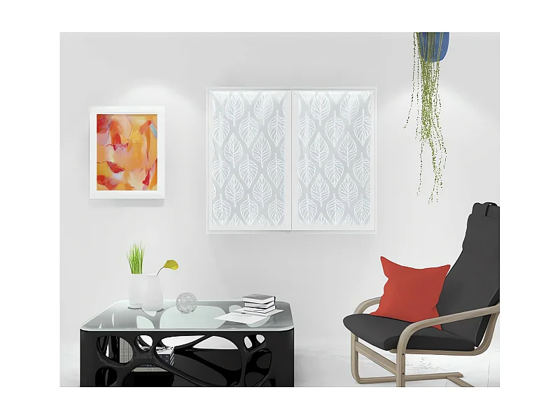 Paire de brise bise 45x90 cm MAUD blanc, par Soleil d'Ocre