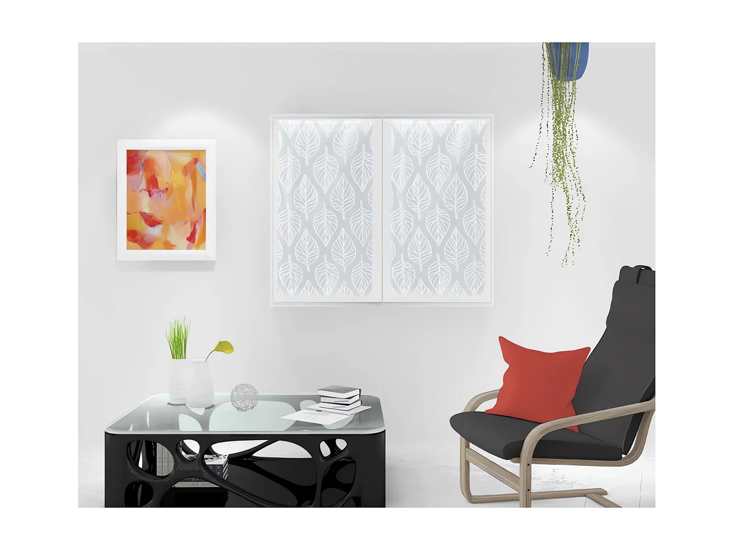 Paire de brise bise 45x90 cm MAUD blanc, par Soleil d'Ocre