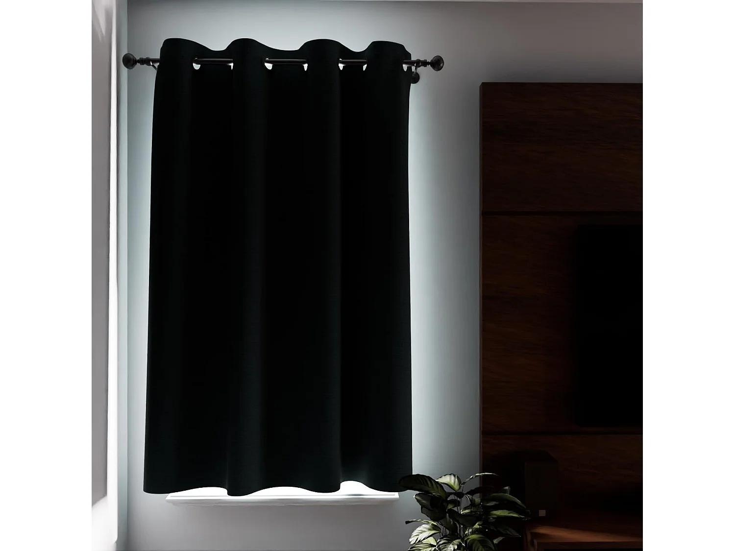 Cortina con ojales aislante y 100% opaca 135x180 cm ECLIPSE caqui, por Soleil d'ocre