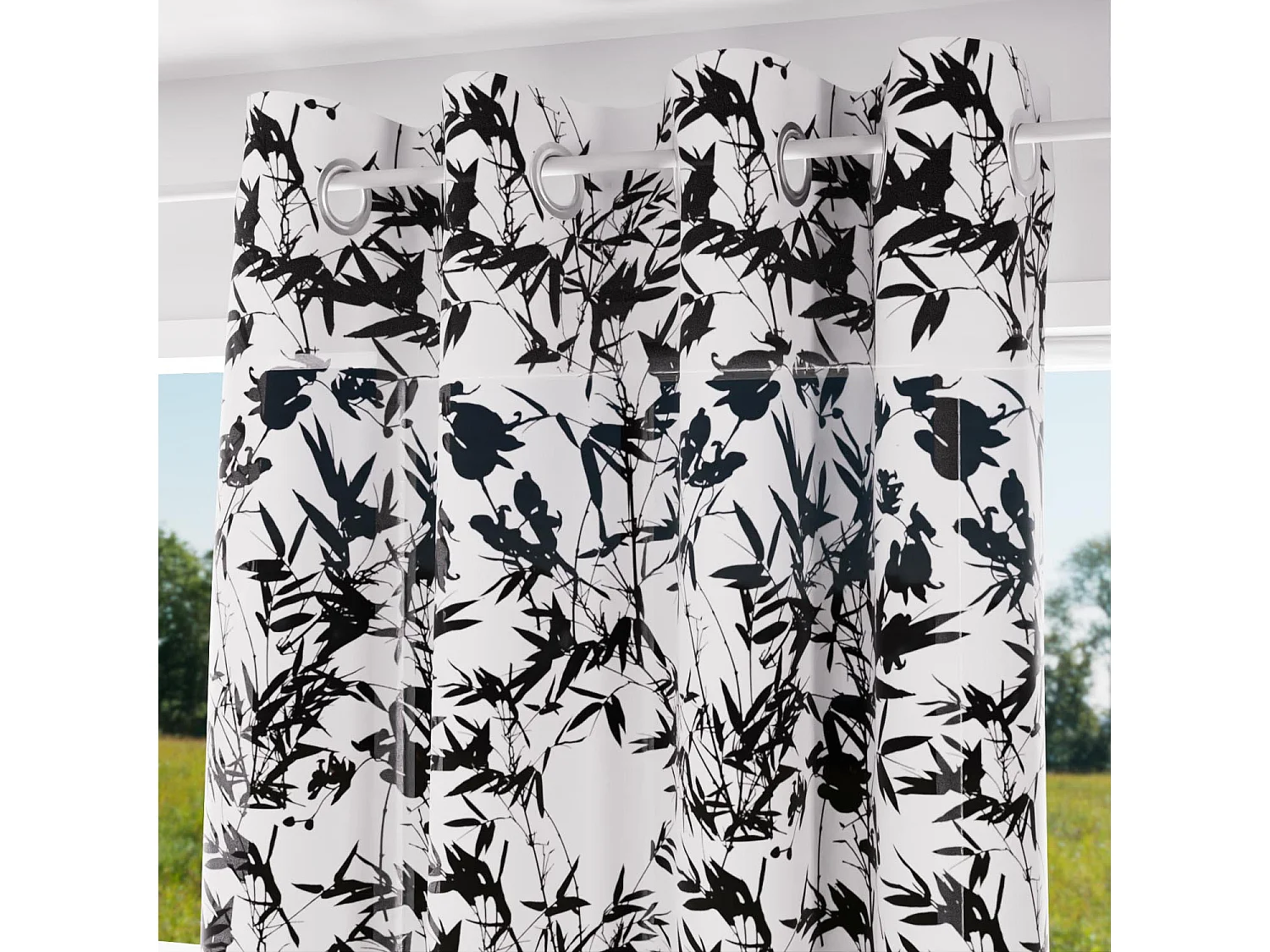 Visillo con ojales de algodón 135x250 cm MAYLINE