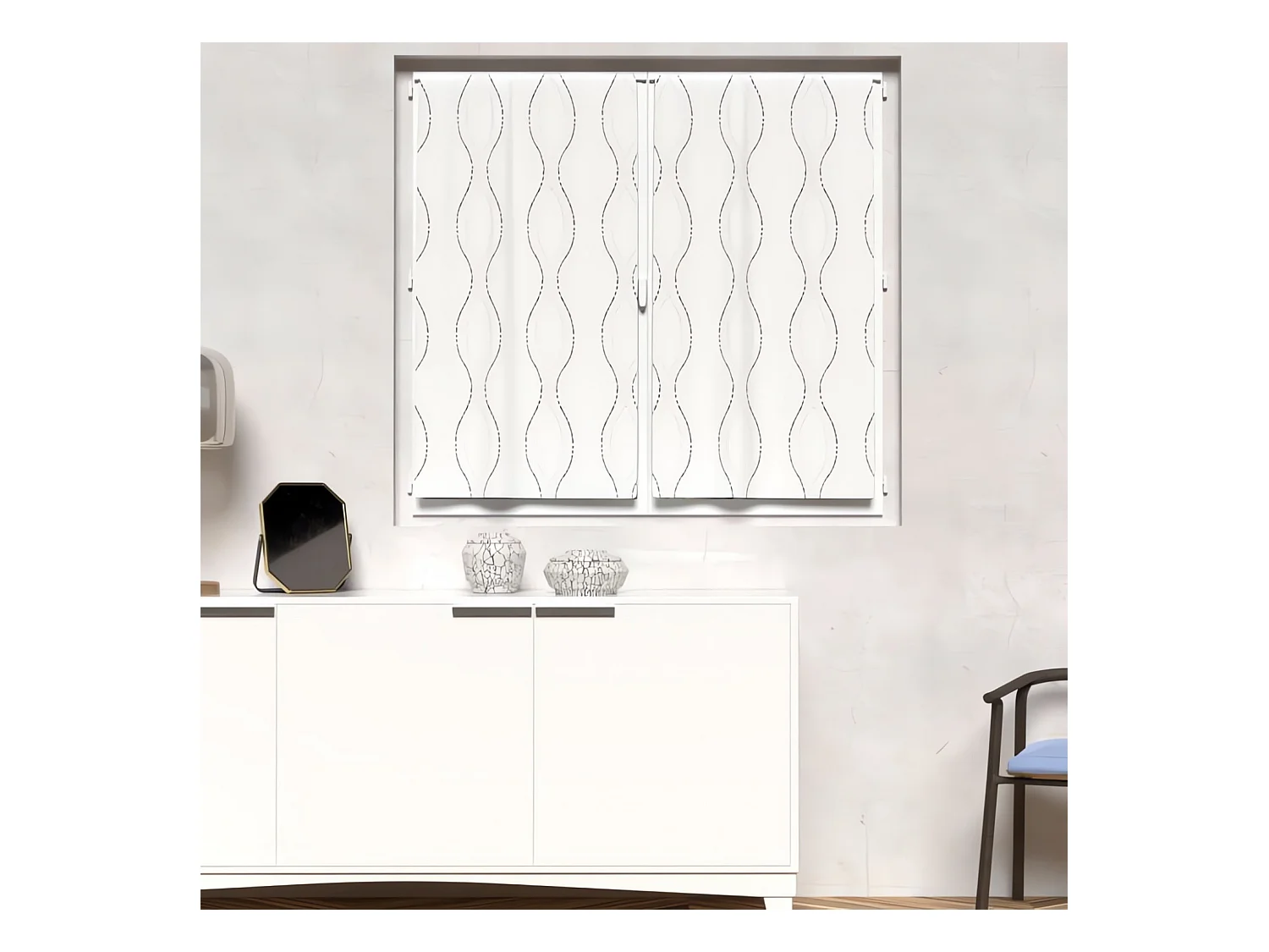 Paire de brise bise 60x120 cm PERLE, par Soleil d'ocre