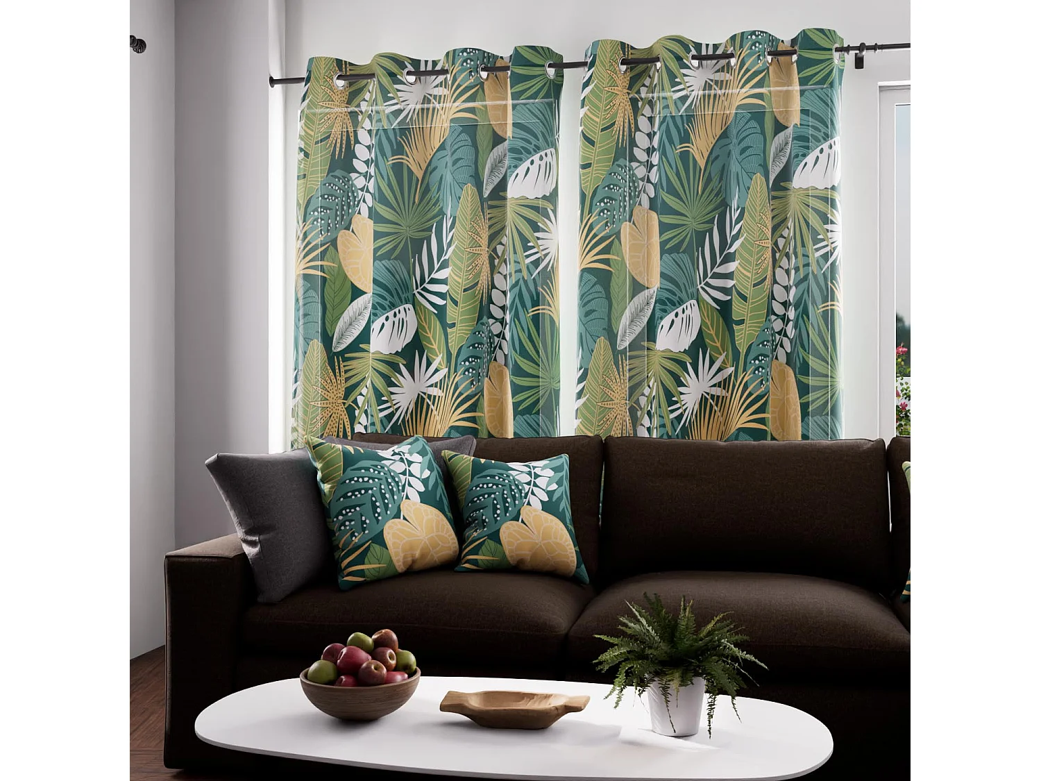 Visillo con ojales de algodón puro 135x250 cm TANZANIA