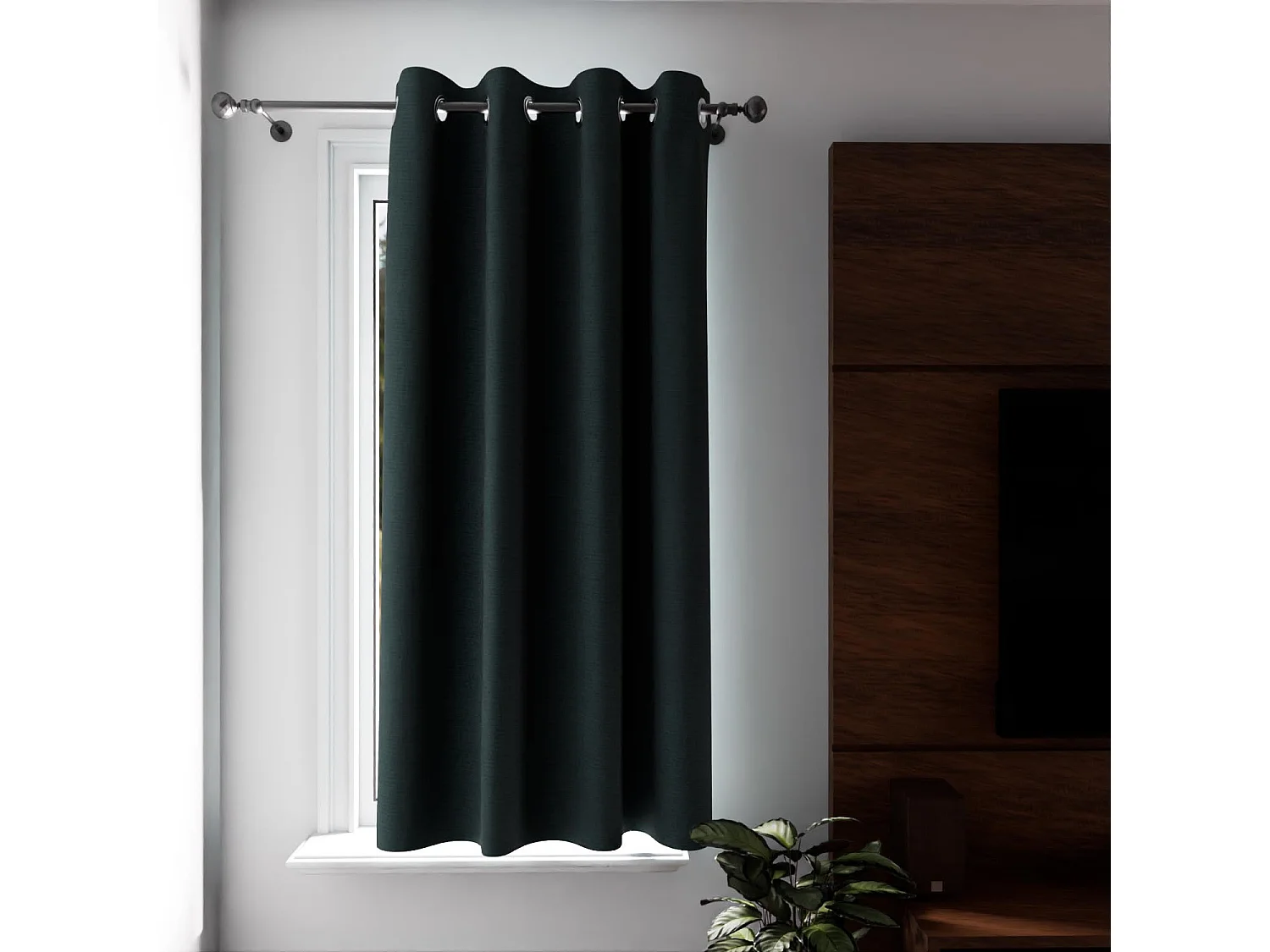 Cortina con ojales 100% blackout 135x180 cm ECLIPSE caqui