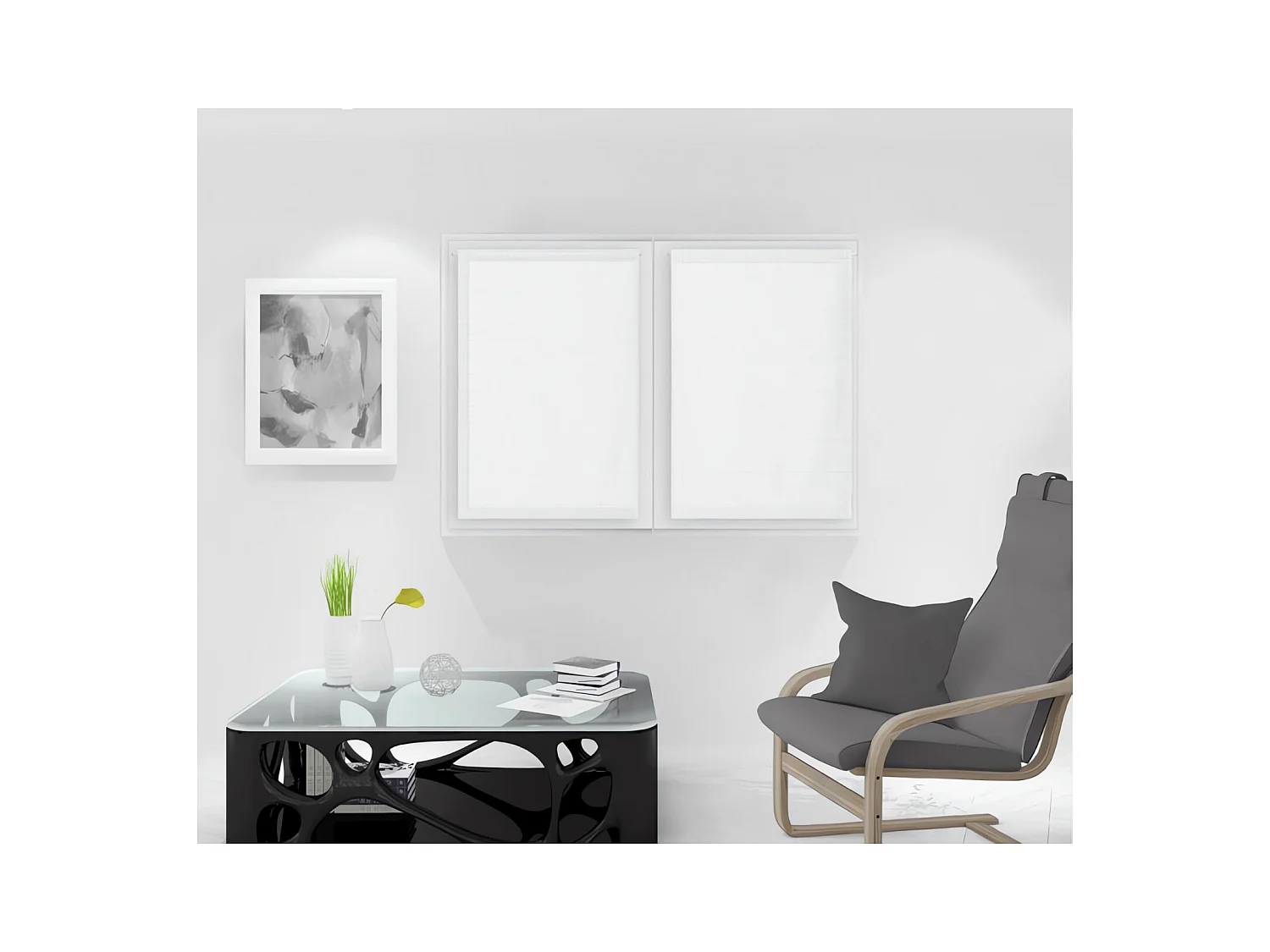 Par de visillos 60x90 cm NOEMIE blanco, de Soleil d'Ocre