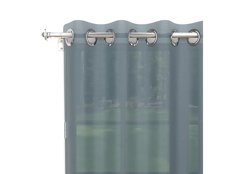 Visillo con ojales 135x250 cm Celadón azul Alix