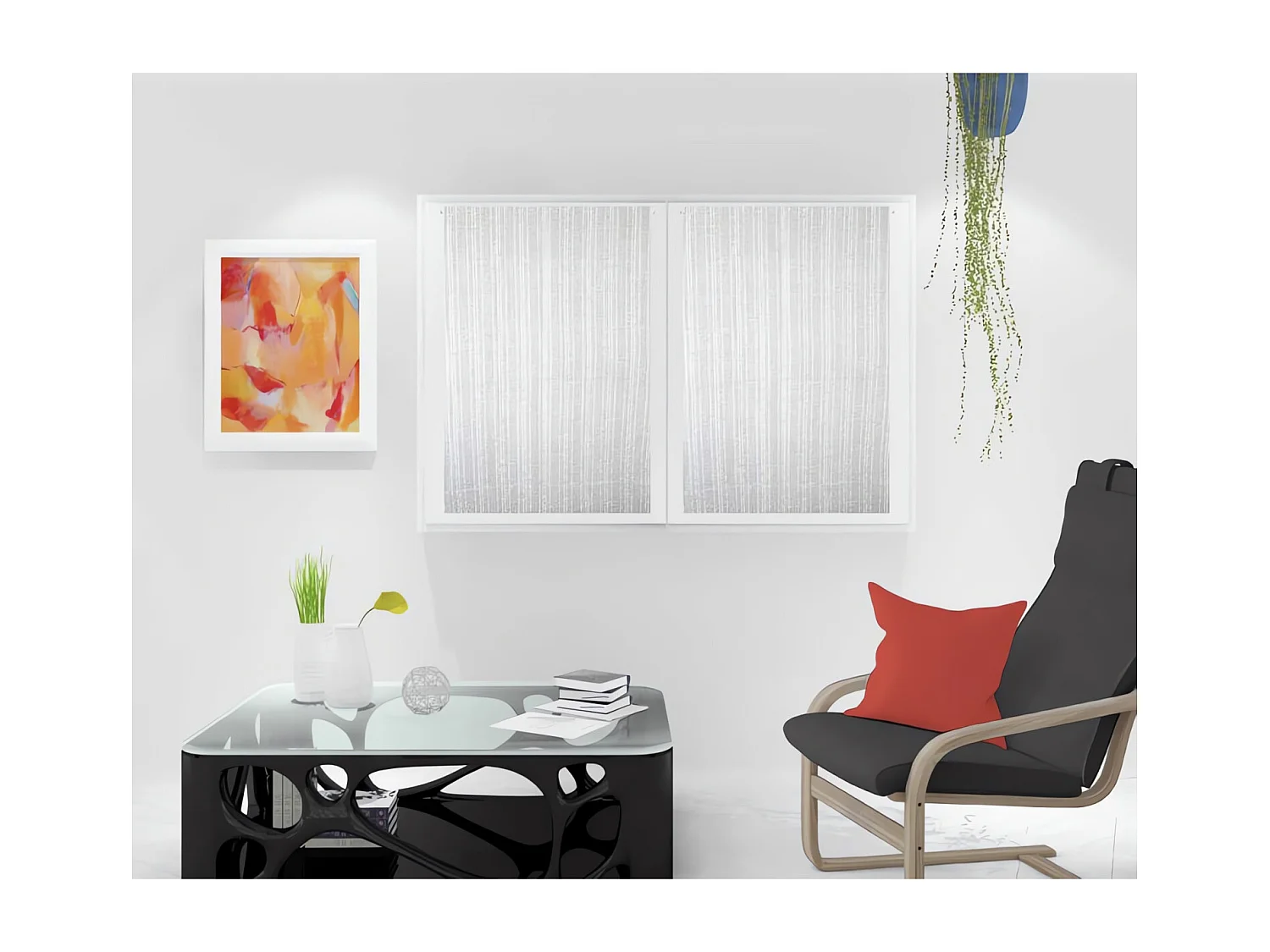 Par de Visillo para ventana 60x90 cm MAELIS