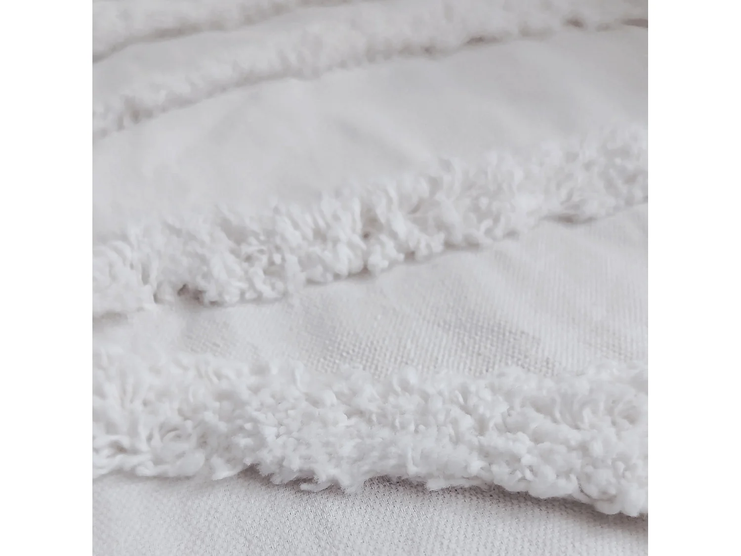 Rideau à oeillets 135x250 cm TUFT blanc, par Soleil d'Ocre