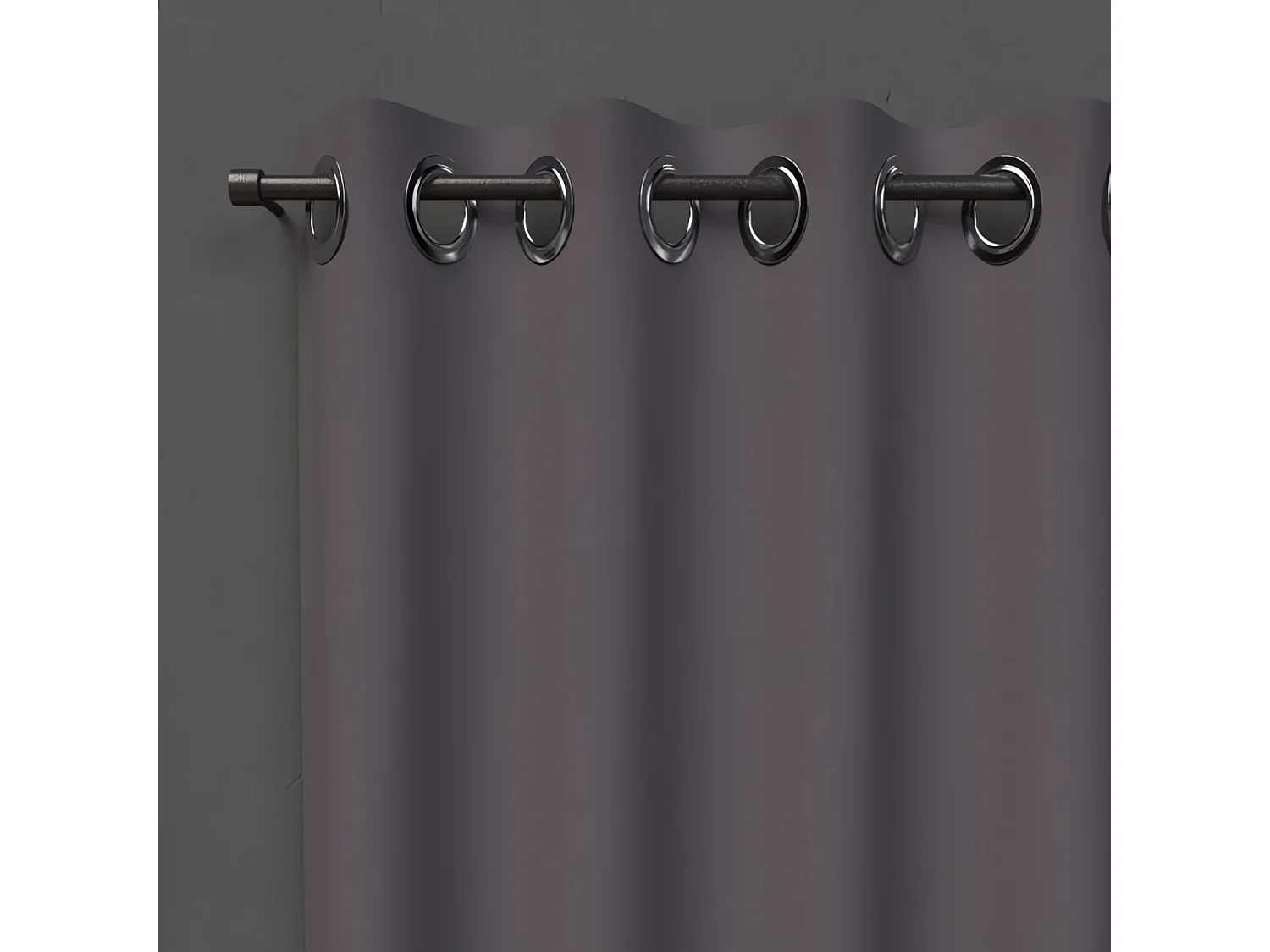 Rideau à oeillets 135x180 cm OCCULTANT anthracite, par Soleil d'ocre