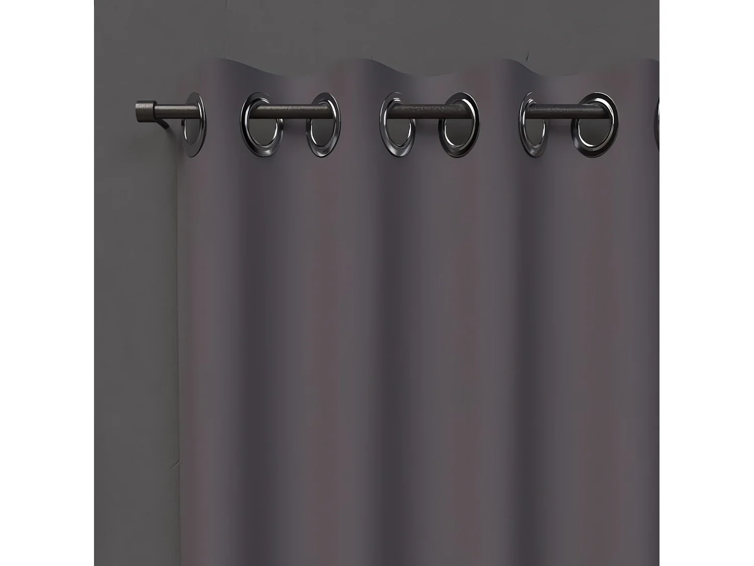 Rideau à oeillets 135x180 cm OCCULTANT anthracite, par Soleil d'ocre