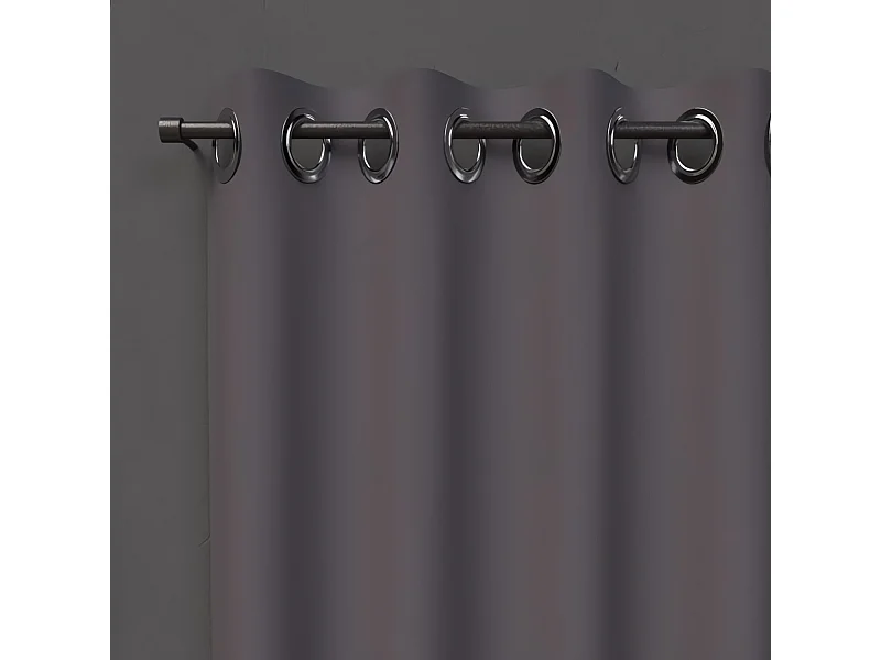 Cortina con ojales 135x180 cm BLACKOUT antracita