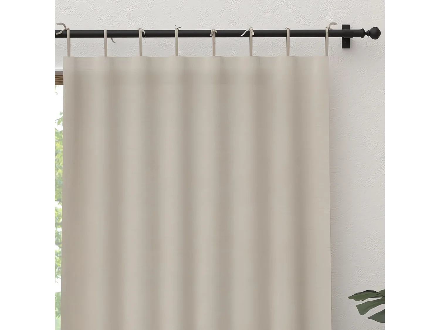 Visillo anudada de algodón 135x250 cm PANAMÁ lino, por Soleil d'Ocre