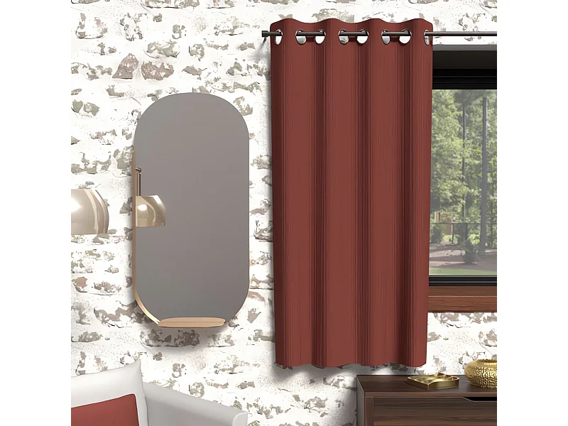 Cortina con ojales aislante 135x180 cm ladrillo BOHEME, de Soleil d'Ocre