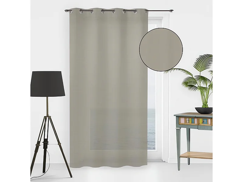 Visillo con ojales 135x250 cm NOEMIE taupe, por Soleil d'Ocre