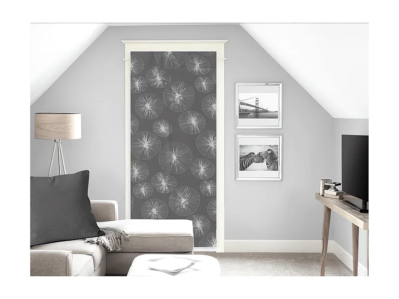 Voile pour porte fenêtre 70x200 cm LIONEL gris