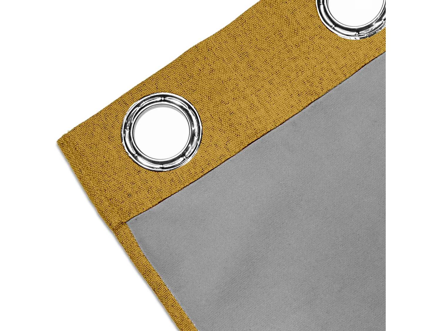 Rideau à oeillets 100% occultant 135x180 cm ECLIPSE moutarde, par Soleil d'Ocre