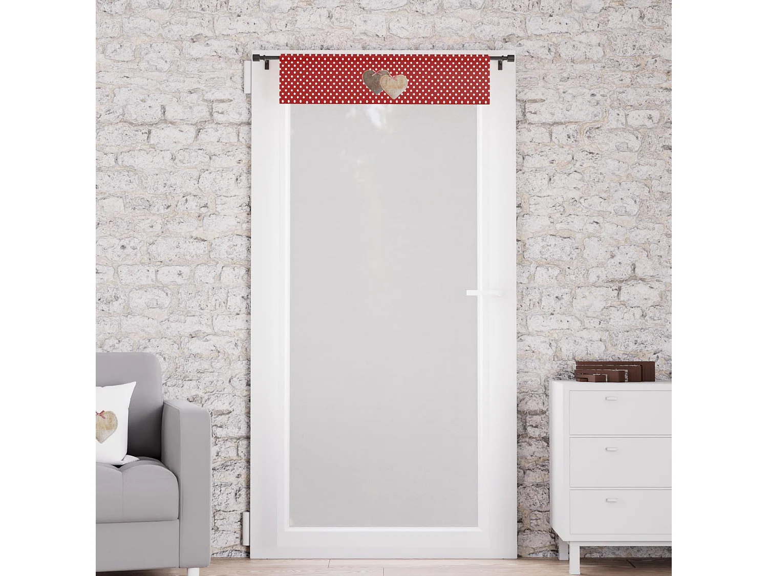 Visillo para ventana puro algodón 70x200 cm LOVE tint