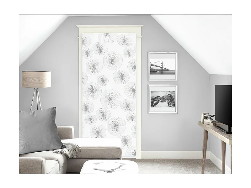 Voile pour porte fenêtre 70x200 cm LIONEL blanc, par Soleil d'Ocre