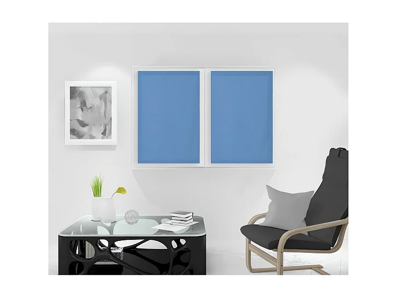 Paire de brise bise 60x90 cm DOLLY bleu