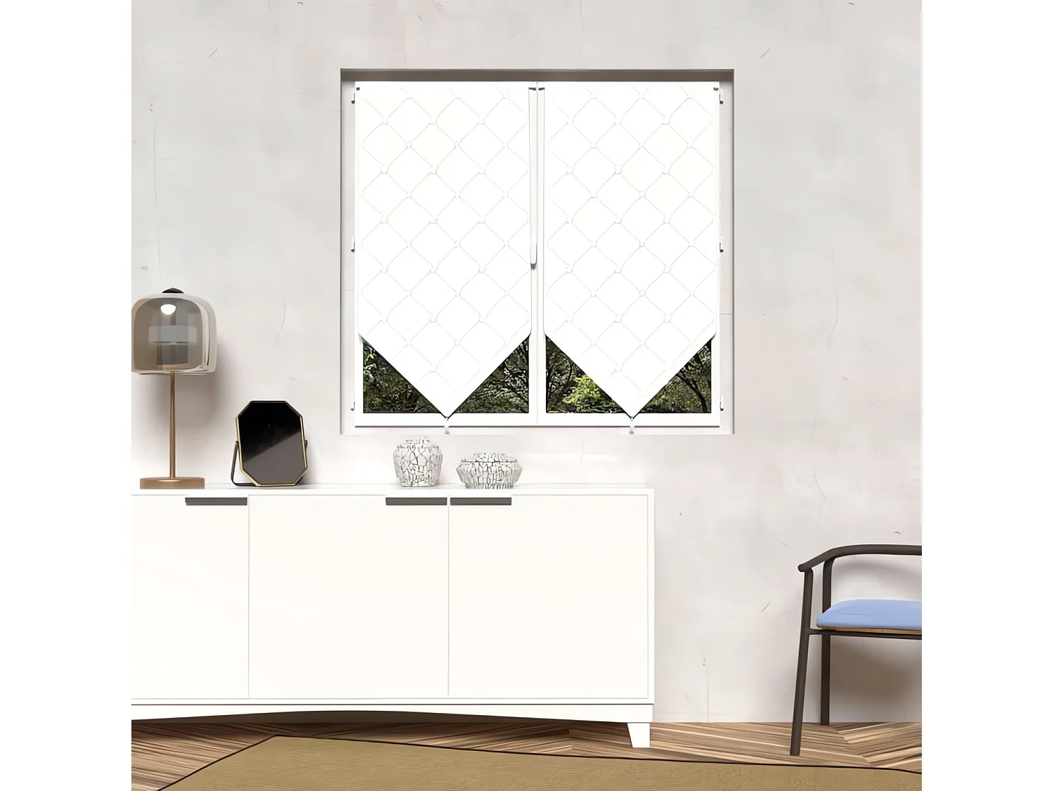 Par de visillos 45x90 cm PAULINE, por Soleil d'Ocre