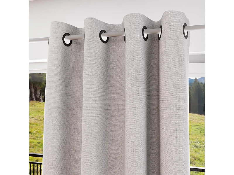 Cortina con ojales aislante y 100% opaca 135x300 cm ECLIPSE blanco, de Soleil d'ocre