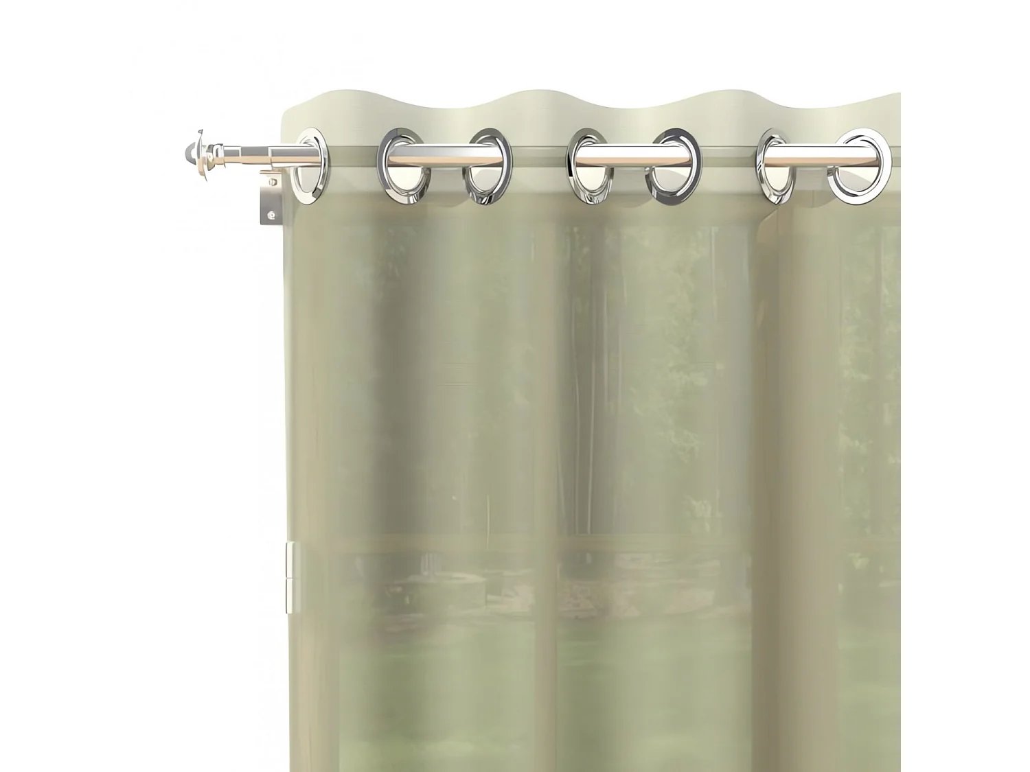 Visillo con ojales  135x180 cm ALIX caqui, de Soleil d'ocre