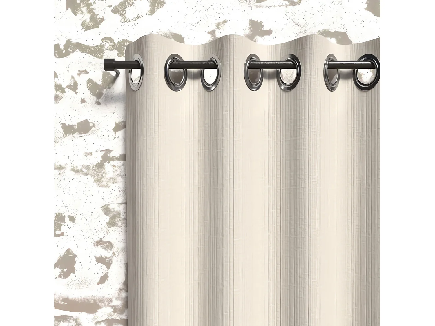 Cortina con ojales aislante 135x250 cm lino BOHEME, de Soleil d'Ocre