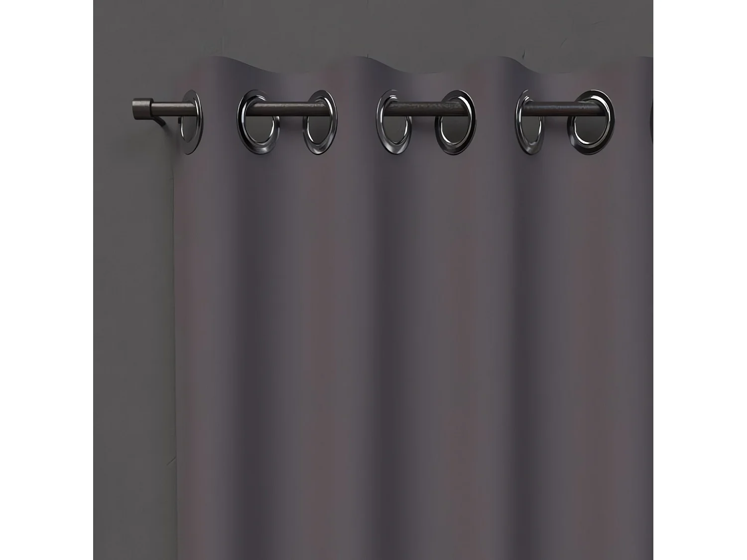 Cortina con ojales 135X250 cm BLACKOUT antracita